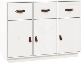 vidaXL fehér tömör fenyőfa tálalószekrény 100 x 40 x 75 cm