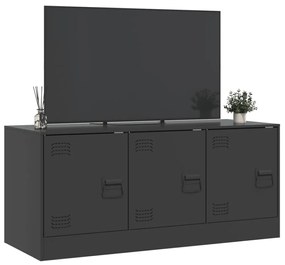 fekete acél TV-szekrény 99 x 39 x 44 cm