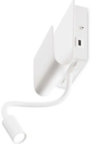 Ideal Lux - LED Fali spotlámpa PROBE LED/9,5W/230V USB fehér