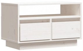 fehér tömör fenyőfa TV-szekrény 60x35x37 cm