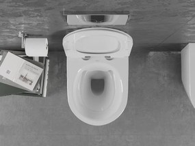 Mexen LENA Perem nélküli, falra akasztható wc csésze lassan süllyedő ülőkés SLIM, 48 x 36 cm, fehér, 30224000