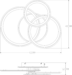 Zuma Line MS238130-WH - LED Dimmelhető lámpa LUNAR LED/55W/230V 3000-6000K fehér + távirányító