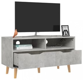 betonszürke szerelt fa TV-szekrény 90 x 40 x 48,5 cm