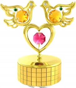 Arany madár figura CrystoKraft Svarowski kristály dekoráció ajándék