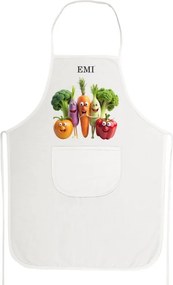 EMI Happy Veggie konyhai kötény, Fehér