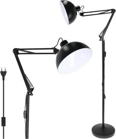 Brilagi - Hajlítható állólámpa TASKER 1xE27/60W/230V 157 cm fekete
