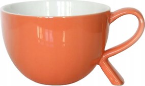 Extra nagy aranyos bögre tål korall låbbal porcelån 500ml feleségnek