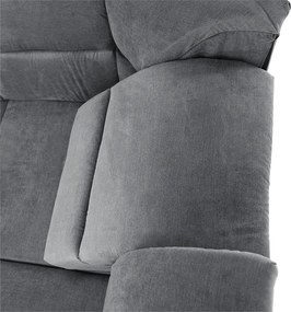 Kinyitható ülőgarnitúra, szürke szövet, jobbos, SANTIAGO