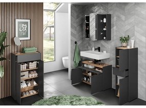 Antracitszürke mosdó alatti szekrény 80x60 cm Forano – Germania