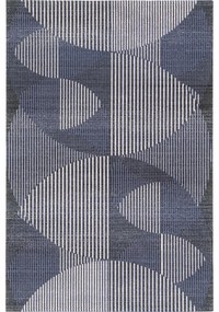 Sötétkék gyapjú szőnyeg 133x180 cm Shades – Agnella