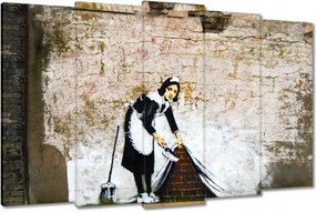 Festmények 150x95 Banksy Szobalány Graffiti