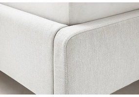 Világosszürke kárpitozott franciaágy tárolóhellyel ágyráccsal 180x200 cm Lotte – Meise Möbel