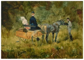 Üveg kép - Henri de Toulouse-Lautrec, The Trap, reprodukciók (70x50 cm)