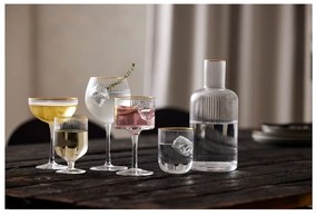 Palermo 4 db koktélos pohár aranyszínű éllel, 315 ml - Lyngby Glas