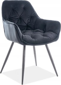 Kárpitozott szék Cherry Velvet fekete Sig