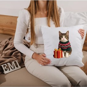 EMI Meow karácsonyi díszpárna 40x40 cm