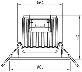 Philips - 3x ABROSA LED 9W 230V IP44 für Badezimmer dimmbar Set