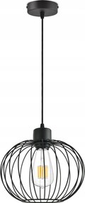 Függő lámpa Csillár Fekete drót Led gömb