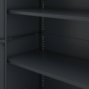 Fém iratszekrény JAN, 900 x 1850 x 400 mm, Smart: antracit