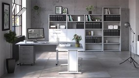 Fehér PRIMA OFFICE íróasztal fiók nélkül 80400