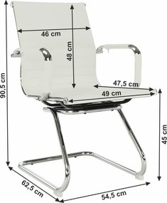 Tárgyalószék, fehér, AZURE 2 NEW TYP 2