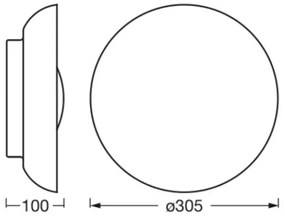 Ledvance - Mennyezeti lámpa ORBIS MILAN 2xE27/10W/230V fehér