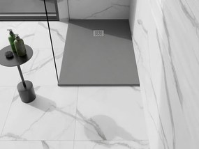 Mexen Stone+ 120 x 100 cm-es, szürke-beton hatású, téglalap alakú kompozit zuhanytálca - 44611012