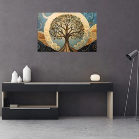 Kép – Életfa és spirálok (90x60 cm)