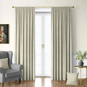 Velvet Függöny, Velúr, Szalaggal 140 széles x 270 magas 70% Beige