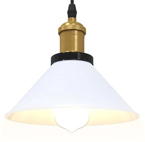 függőlámpa Magassága állítható E27 fényes fehér Ø 22 cm fém