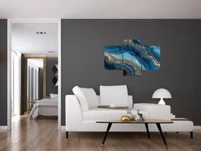 Kép - Kék márvány absztrakció (90x60 cm)