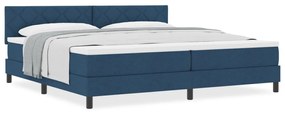 Box Spring Ágy Matraccal Kék 200x200 cm Szövet