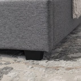 Szürke Kárpitozott Ágykeret 140x200 ANGELO