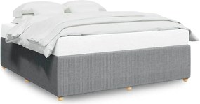 vidaXL világosszürke szövet ágykeret matrac nélkül 200 x 200 cm