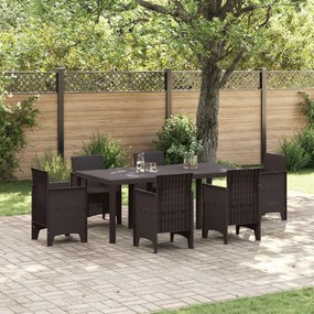 Kerti Asztal Barna 200x100x73 cm Polirattan