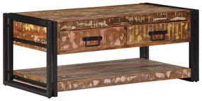 dohányzóasztal többszínű 90x50x38cm tömörfa újrahasznosított fa