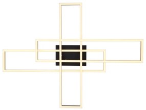 Globo 67208-40G -LED Mennyezeti lámpa DAKARI 40W/230V 3000K 60x80 cm fekete/arany