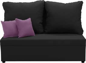TOMI2 Kétszemélyes kinyitható kanapé Fekete/lila