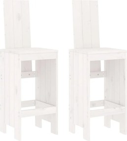 vidaXL 2 db fehér tömör fenyőfa ülőke 40x42x120 cm
