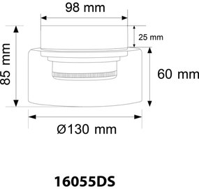 Globo 16055DS - LED Mennyezeti lámpa HIGGINS 1xGX53/6W/230V átm. 13 cm fekete