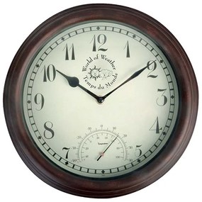 Óra hőmérővel, 31 cm átmérőjű