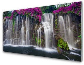 Fali üvegkép vízesés Természet 100x50 cm