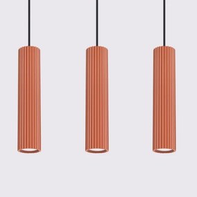 Sollux SL.1632 - Csillár zsinóron KARBON 3xGU10/10W/230V piros