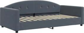 vidaXL sötétszürke bársony kanapéágy keret 100 x 200 cm