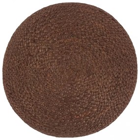 kézzel készült barna juta puff 40 x 45 cm