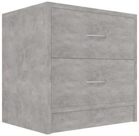 2 db betonszürke szerelt fa éjjeliszekrény 40 x 30 x 40 cm