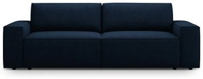 Sötétkék buklé kinyitható kanapé 247 cm Jodie – Micadoni Home