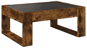 füstös tölgy végtelen hatású LED-es dohányzóasztal 70x53x30 cm