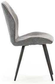 Világosszürke kordbársony étkezőszék szett 2 db-os Adaya – Marckeric