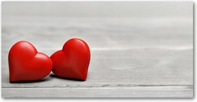 Fotó-üvegkép Szívek fán 140x70